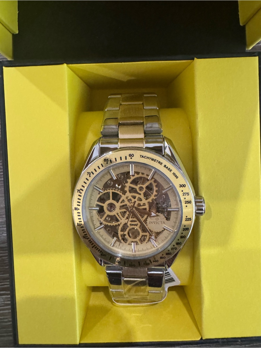 Invicta Objet D Art 69756 Men's Two Tone Fluted Bezel Skeleton Automatic Watch